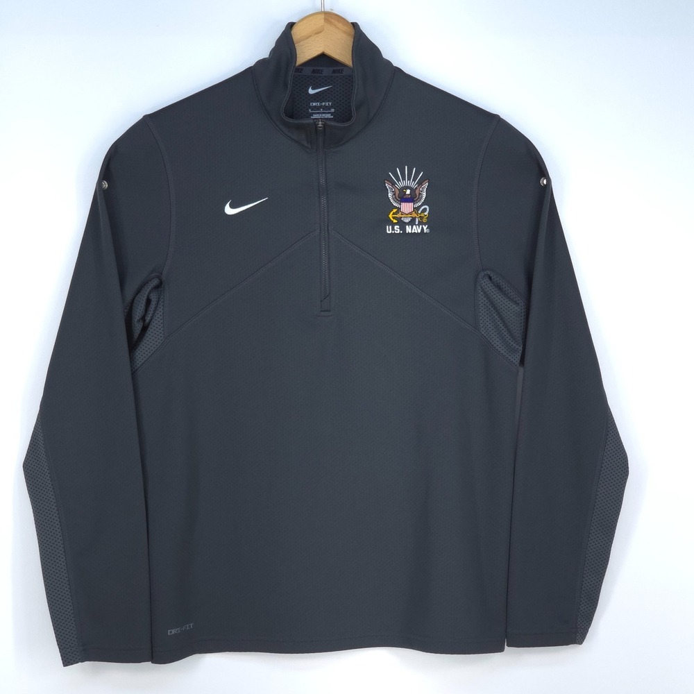 Nike Dri-FIT US Navy 1/4 Zip Pullover‎ Men's Small Military Performance M53181